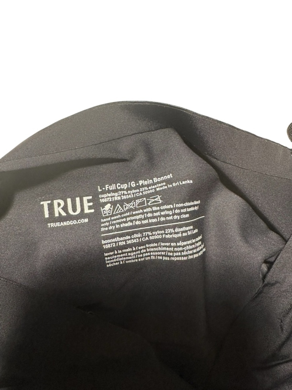 True & Co True Body Lift Bra Black Size Large Wireless Seamless Comfort - Picture 4 of 10